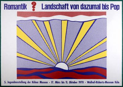 Roy LICHTENSTEIN (D’après) - Romantique ? Landschaft von dazumal bis Pop, 1970 - Grande affiche d’exposition sérigraphiée 2
