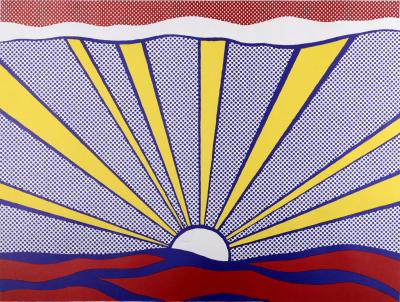 Roy LICHTENSTEIN (D’après) - Romantique ? Landschaft von dazumal bis Pop, 1970 - Grande affiche d’exposition sérigraphiée 2