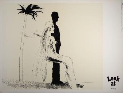 David HOCKNEY - Look at Hockney, 1970 - Large Offset lithograph exhibition poster 2