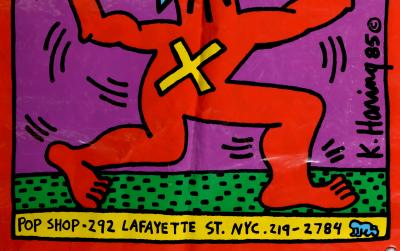 Keith HARING - Pop shop Bag, 1986 - Sérigraphie sur sac plastique - Très collectionnable ! 2