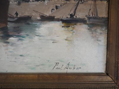 Eugène GALIEN-LALOUE - Bateaux sortant du port - Huile sur toile, Signée 2