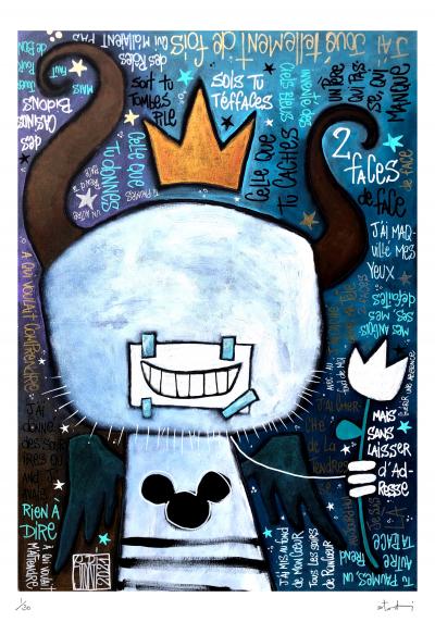 Yohan STORTI - De face, 2 faces - Sérigraphie signée et numérotée 2