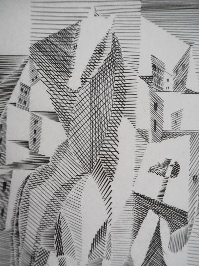 Léopold SURVAGE - Cavalier cubiste - Gravure originale, Signée 2