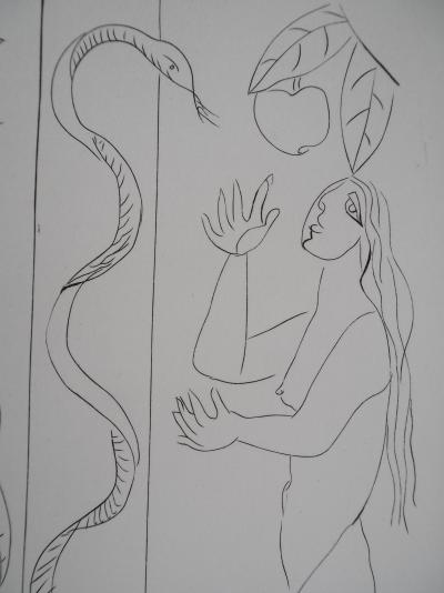 Léopold SURVAGE - Jardin d’Eden : Adam et Eve - Gravure originale, Signée 2