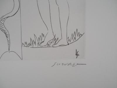Léopold SURVAGE - Jardin d’Eden : Adam et Eve - Gravure originale, Signée 2