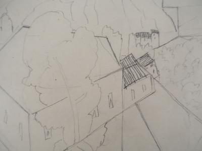 Léopold SURVAGE - Architecture surréaliste, 1922 - Dessin original, Signé 2