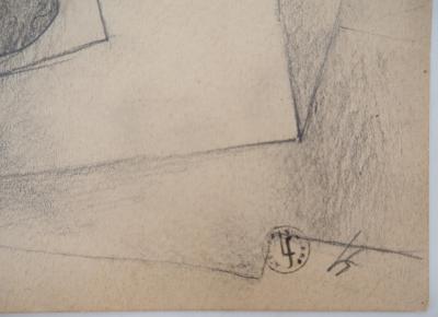 Léopold SURVAGE - Un arbre dans la ville surréaliste - Dessin original, Signé 2