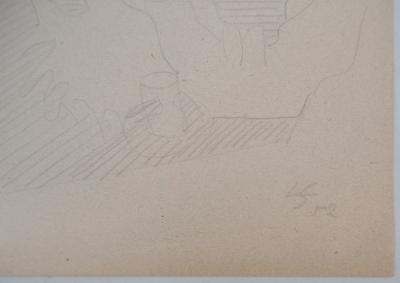 Léopold SURVAGE - A la taverne, 1952 - Dessin original, Signé 2