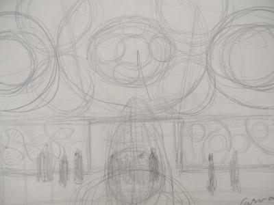 Léopold SURVAGE - A l’entrée du palace - Dessin original, Signé 2