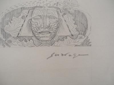 Léopold SURVAGE - La Grande Muraille allégorique - Dessin original, Signé 2