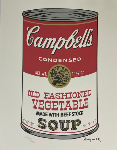 Andy WARHOL (d’après) - Campbell’s Soup Old Fashion Vegetables - Granolithographie 2