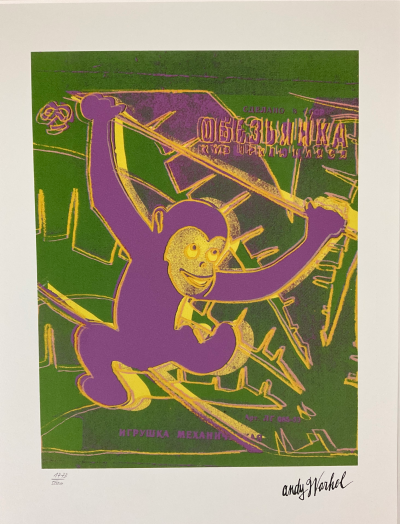 Andy WARHOL (d’après) - Green Monkey -  Granolithographie 2