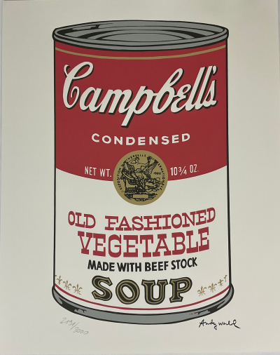 Andy WARHOL (d’après) - Campbell’s Soup Old Fashion Vegetables - Granolithographie 2