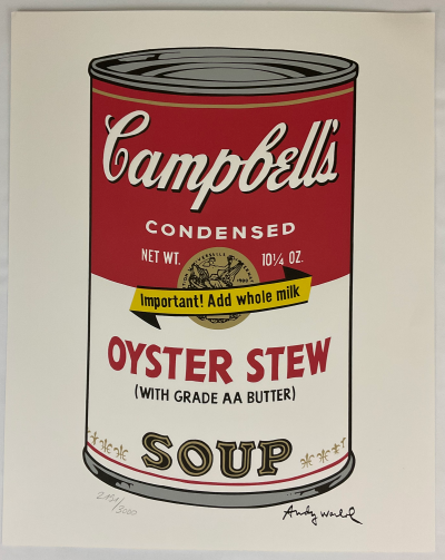 Andy WARHOL (d’après) - Campbell’s Soup Oyster Stew - Granolithographie 2