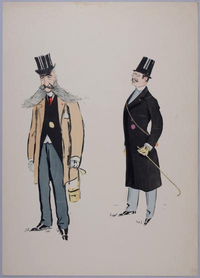 Georges Goursat, dit SEM - Album Marseille, 1898 - Grande lithographie sur papier. 2