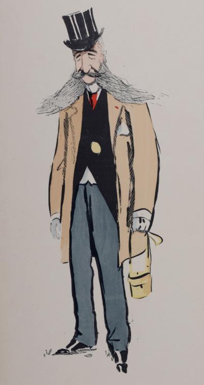 Georges Goursat, dit SEM - Album Marseille, 1898 - Grande lithographie sur papier. 2