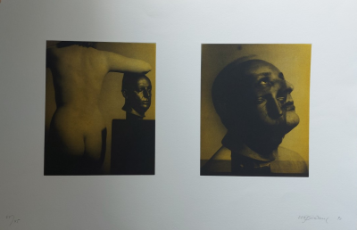 Urs Luthi  - Autoportrait (1990) - Photogravure et aquatinte 2 plaques 2