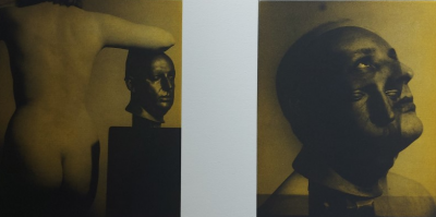 Urs Luthi  - Autoportrait (1990) - Photogravure et aquatinte 2 plaques 2