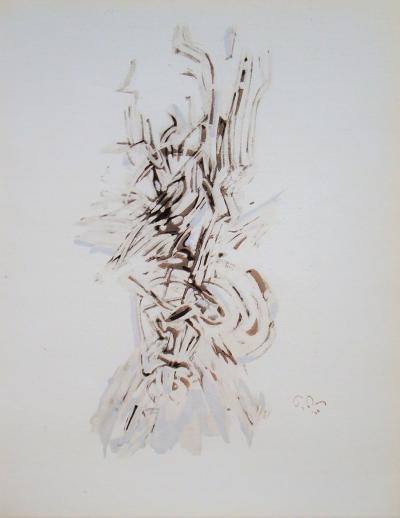 Mark TOBEY (d’après) - Composition, 1959 - Pochoir signé et daté 2