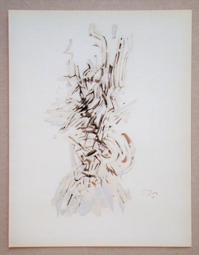 Mark TOBEY (d’après) - Composition, 1959 - Pochoir signé et daté 2