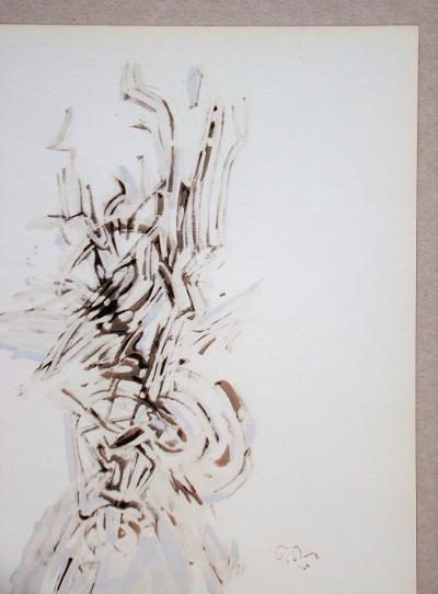 Mark TOBEY (d’après) - Composition, 1959 - Pochoir signé et daté 2