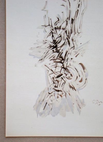 Mark TOBEY (d’après) - Composition, 1959 - Pochoir signé et daté 2