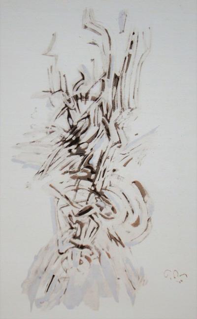 Mark TOBEY (d’après) - Composition, 1959 - Pochoir signé et daté 2