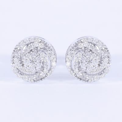 White Gold Diamond Earring Studs 2