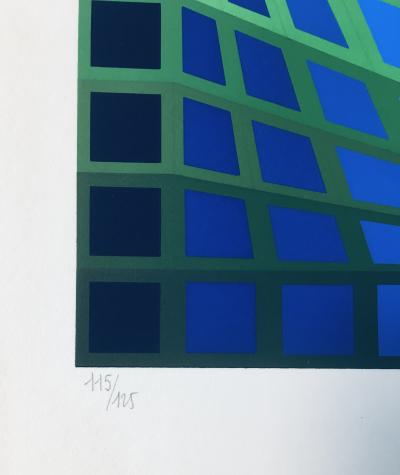 Victor VASARELY - Gyemant, 1973 - Original serigraph in colors on light cardboard 2