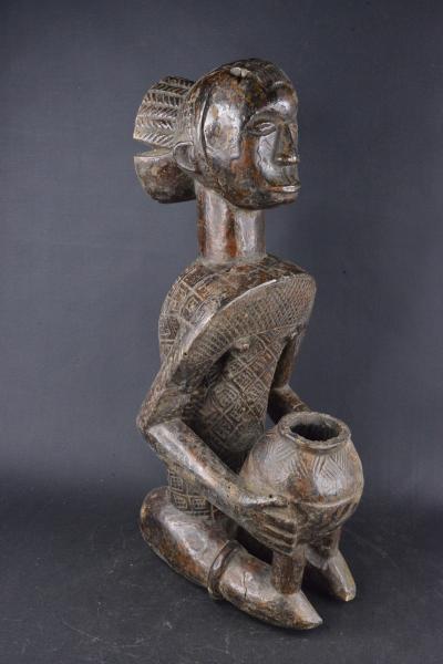 Gabon - Statue porteuse de coupe africaine Luba