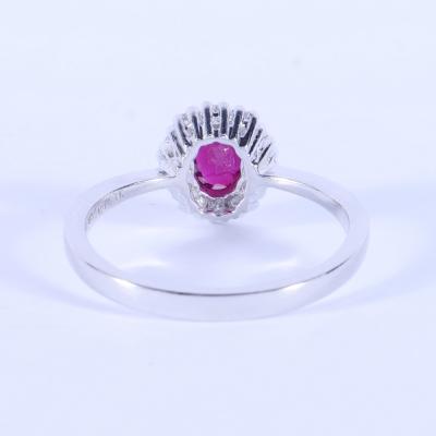Bague Or Blanc Rubis & Diamants 2