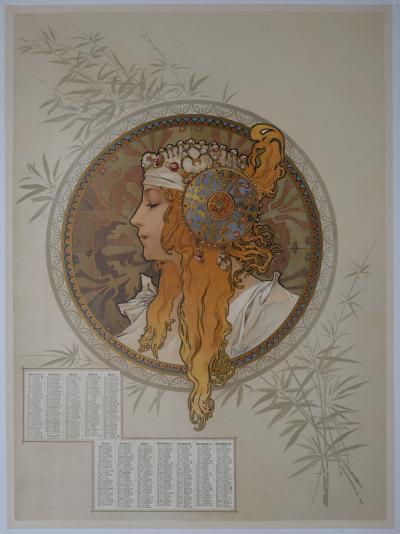 Alphonse Mucha - Byzantine Heads / Blonde. 1897 - Lithograph 2