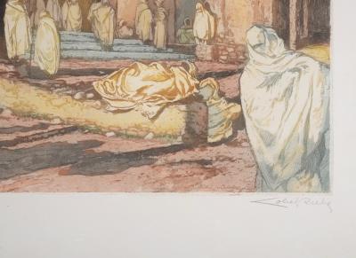 Alméry LOBEL-RICHE - Rabat, les Oudaïas, C. 1920 - Original etching (Aquatint) - Hand-signed! 2