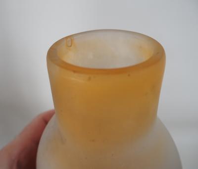 Émile GALLE - Vase en pate de verre à décor de feuillages et bourgeons, signé, Nancy 2