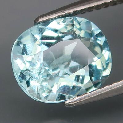 2,51 carats. Aigue-marine bleue naturelle non chauffée 2