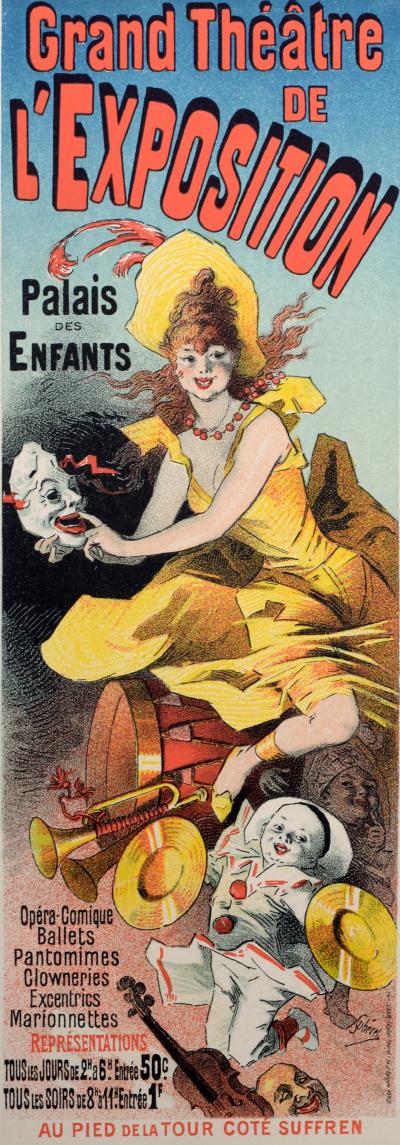 Jules CHÉRET - Grand Théâtre de l’Exposition, 1896 - Small lithograph poster 2
