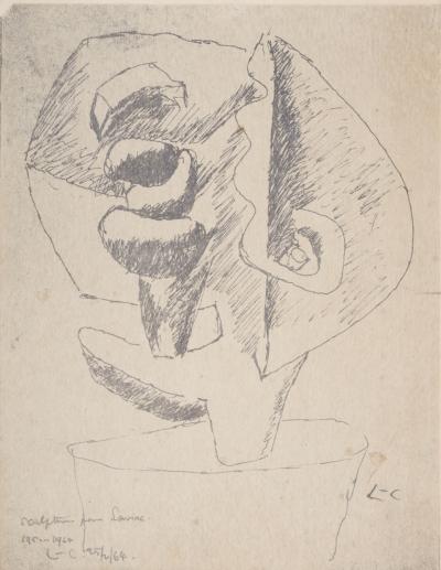 LE CORBUSIER - Ubu Panurge Sculpture pour Savina 195...1964 L-C. 25/2/64’ -  Hand-signed Xerography (UNIQUE PROOF!) 2