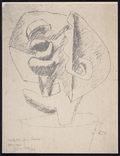 LE CORBUSIER - Ubu Panurge Sculpture pour Savina 195...1964 L-C. 25/2/64’ -  Hand-signed Xerography (UNIQUE PROOF!) 2