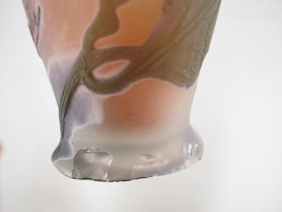 Émile GALLE - Vase en pate de verre à décor d’hortensias, signé, Nancy 2