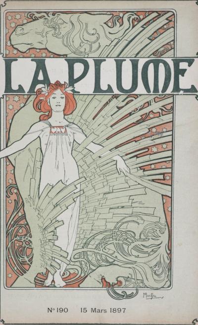 Alphonse MUCHA - La Plume, 1898 - Lithographie 2