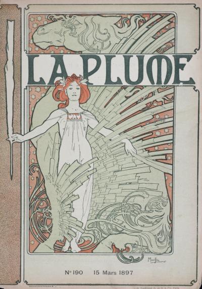 Alphonse MUCHA - La Plume, 1898 - Lithograph 2