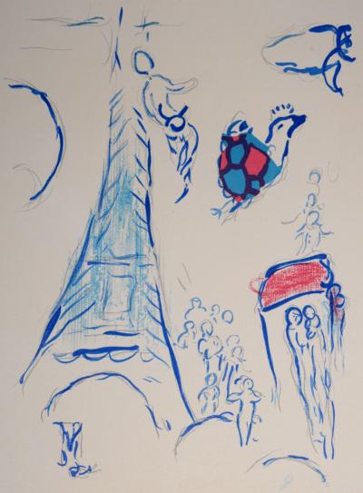 Marc CHAGALL - Esquisse pour l’Oiseau de Feu de Stravinsky, c. 1965 - Lithographie 2