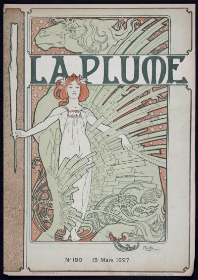 Alphonse MUCHA - La Plume, 1898 - Lithographie 2