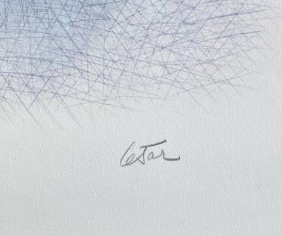 César - Compression billets Air France - Lithographie originale signée au crayon 2