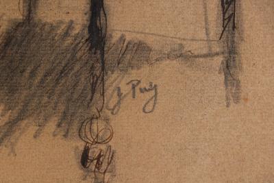Jean PUY, Femme assise, crayon et encre 2