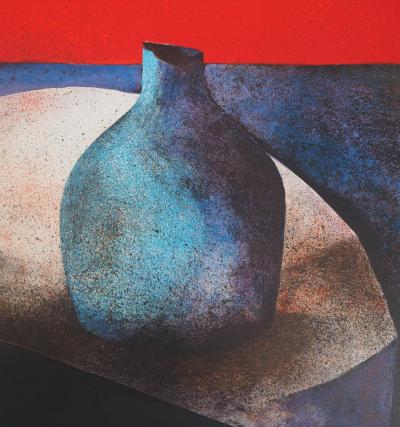 Claude GAVEAU - Nature morte au vase - Lithographie originale signée 2