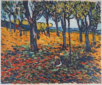 Maurice de Vlaminck - The Chestnut Grove at Chatou, 1906, Lithograph by Mourlot 2
