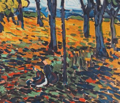 Maurice de Vlaminck - The Chestnut Grove at Chatou, 1906, Lithograph by Mourlot 2