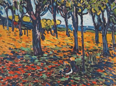 Maurice de Vlaminck - The Chestnut Grove at Chatou, 1906, Lithograph by Mourlot 2