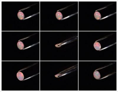 0,97 ct. Jeu de couleurs naturel Opale blanche 2